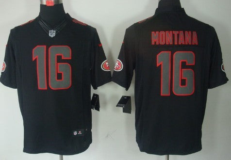 Nike Joe Montana San Francisco 49ers black Limited jersey