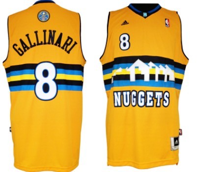 Danilo Gallinari Revolution Denver Nuggets yellow jersey