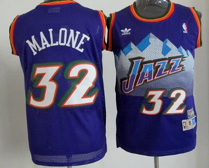 Karl Malone Mountain Utah Jazz purple Throwback jersey