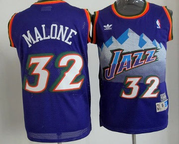 Karl Malone Mountain Utah Jazz purple Throwback jersey
