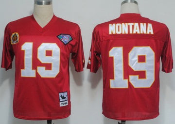 Joe Montana Kansas City Chiefs red Throwback jersey
