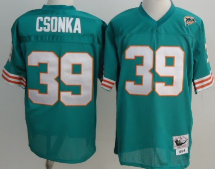 Larry Csonka Miami Dolphins green Throwback jersey