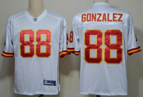 Reebok Tony Gonzalez Kansas City Chiefs white jersey