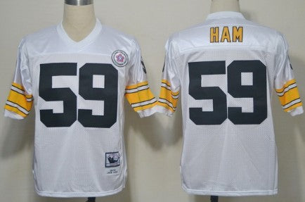 Jack Ham Pittsburgh Steelers white Throwback jersey