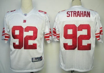 Reebok Michael Strahan New York Giants white jersey