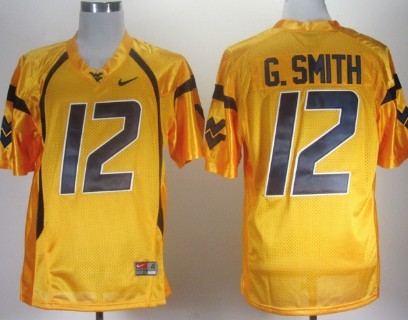 Geno Smith West Virginia Mountaineers yellow jersey