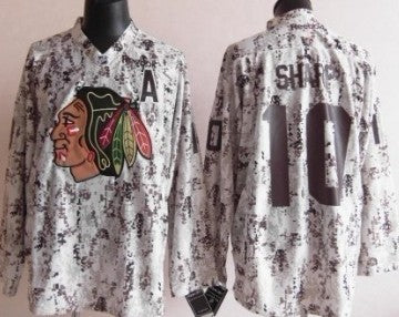Patrick Sharp Chicago Blackhawks white Camo jersey
