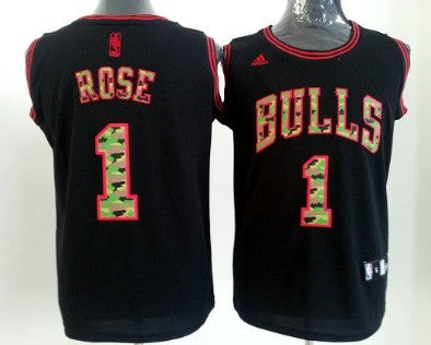 Derrick Rose Chicago Bulls black Fashion jersey