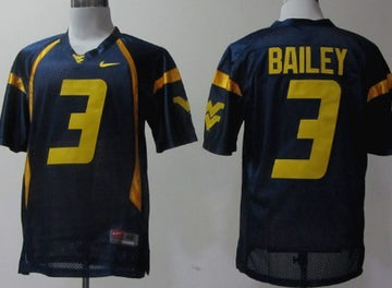 Stedman Bailey West Virginia Mountaineers navy jersey