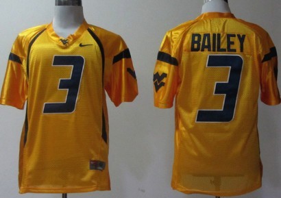 Stedman Bailey West Virginia Mountaineers yellow jersey