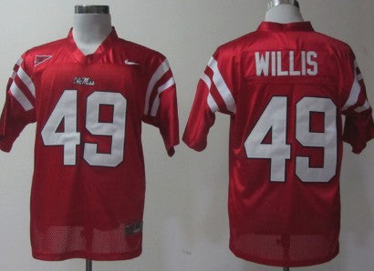 Patrick Willis Ole Miss Rebels red jersey