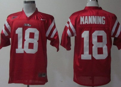 Achie Manning Ole Miss Rebels red jersey