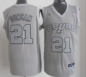 Tim Duncan Revolution San Antonio Spurs gray jersey