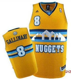 Danilo Gallinari Denver Nuggets yellow jersey