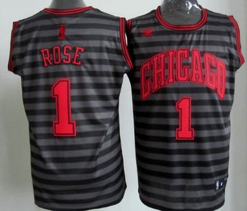Derrick Rose Chicago Bulls gray jersey