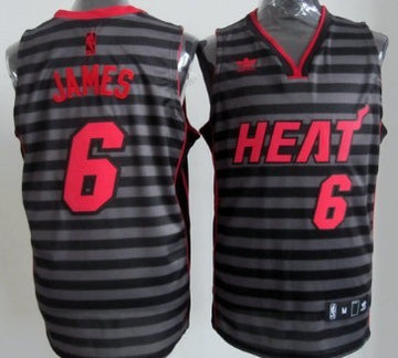 LeBron James Miami Heat gray jersey