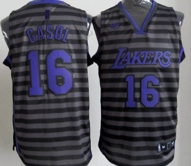 Paul Gaslo Los Angeles Lakers gray jersey