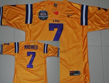 Tyrann Mathieu LSU Tigers yellow jersey