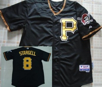 Willie Stargell Pittsburgh Pirates black jersey