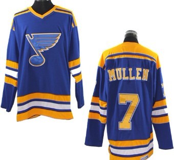 Joe Mullen St. Louis Blues blue Throwback jersey