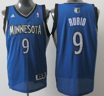 Ricky Rubio Minnesota Timberwolves blue jersey