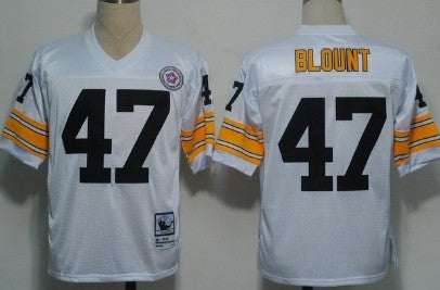 Mel Blount Pittsburgh Steelers white Throwback jersey