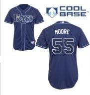 Matt Moore Tampa Bay Rays navy jersey