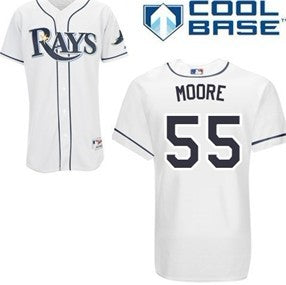 Matt Moore Tampa Bay Rays white jersey