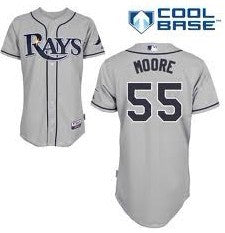 Matt Moore Tampa Bay Rays gray jersey