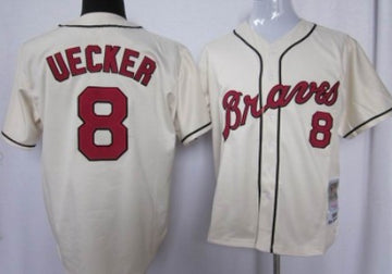 Bob Uecker Atlanta Braves cream Throwback jersey