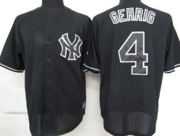 Lou Gehrig New York Yankees black Fashion jersey