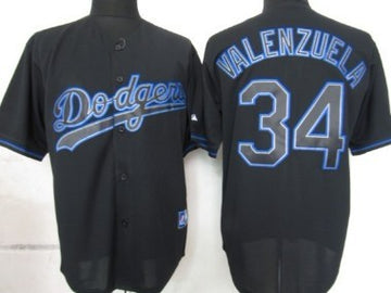 Fernando Valenzuela Los Angeles Dodgers black Fashion jersey