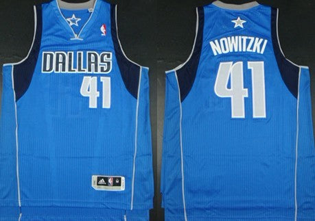 Dirk Nowitzki Revolution Dallas Mavericks blue Authentic jersey