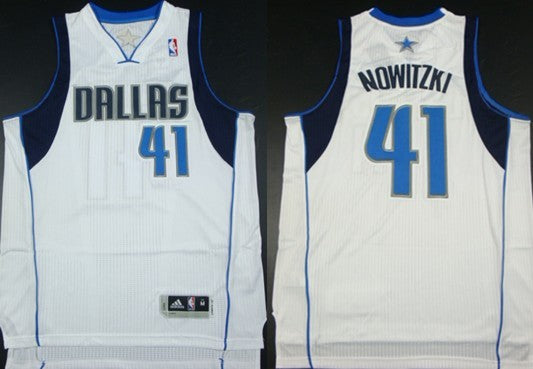 Dirk Nowitzki Revolution Dallas Mavericks white Authentic jersey