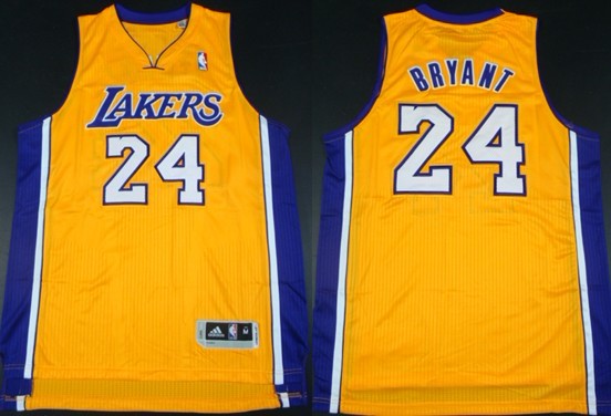 Kobe Bryant Revolution Los Angeles Lakers yellow Authentic jersey