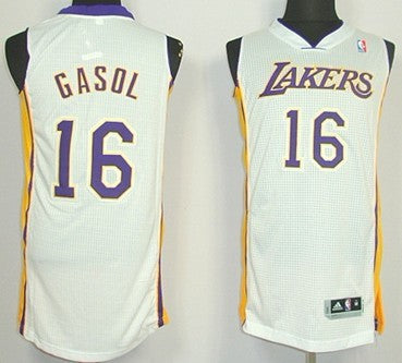 Pau Gasol Revolution Los Angeles Lakers white Authentic jersey