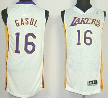 Pau Gasol Revolution Los Angeles Lakers white Authentic jersey