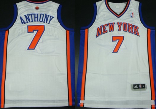 Carmelo Anthony Revolution New York Knicks white Authentic jersey