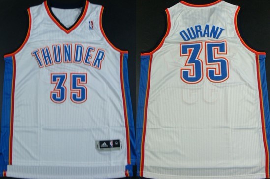 Kevin Durant Revolution Oklahoma City Thunder white Authentic jersey