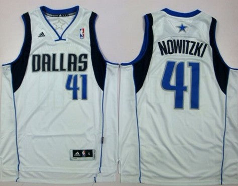 Dirk Nowitzki Revolution Dallas Mavericks white jersey