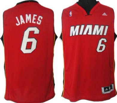 LeBron James Revolution Miami Heat red jersey