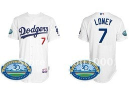 James Loney Los Angeles Dodgers white jersey