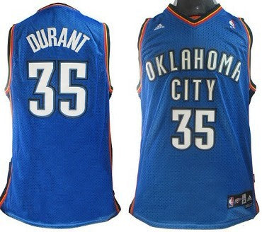 Kevin Durant Oklahoma City Thunder blue jersey