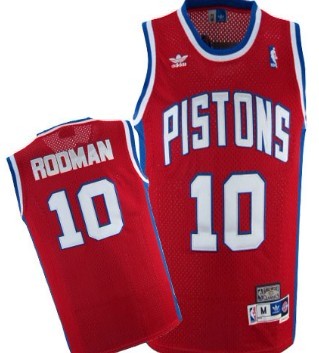 Dennis Rodman Detroit Pistons red Throwback jersey