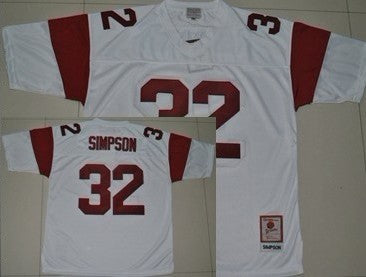 O.J Simpson USC Trojans white Throwback jersey