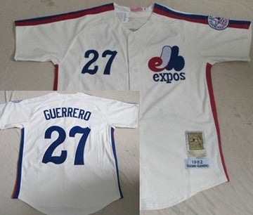 Vladimir Guerrero Washington Nationals cream Throwback jersey
