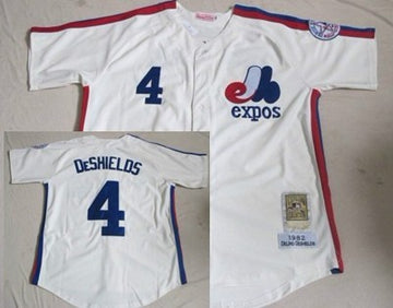Delino DeShields Washington Nationals cream Throwback jersey