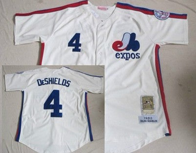 Delino DeShields Washington Nationals cream Throwback jersey