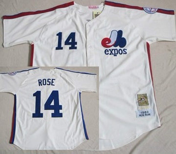 Pete Rose Washington Nationals cream Throwback jersey