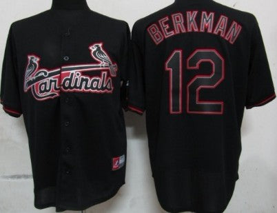 Lance Berkman St. Louis Cardinals black Fashion jersey